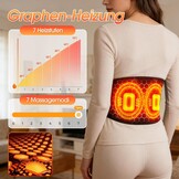Draadloze Verwarmde Rugband met Massage - 7 Warmte- & Massagestanden | Zwart | 33% Korting
