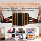 Draadloze Verwarmde Rugband met Massage - 7 Warmte- & Massagestanden | Zwart | 33% Korting
