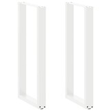 vidaXL Bartafelpoten U-vorm 2 stuks Staal Wit - 34% Korting