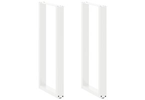 vidaXL Bartafelpoten U-vorm 2 stuks Staal Wit - 34% Korting