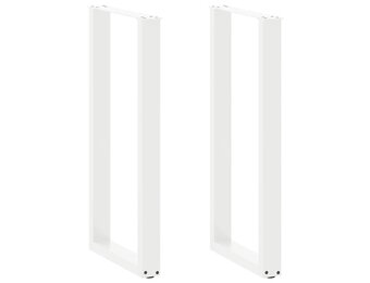 vidaXL Bartafelpoten U-vorm 2 stuks Staal Wit - 34% Korting