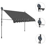 vidaXL Luifel 300cm Antraciet met LED - 54% Korting
