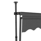 vidaXL Luifel 300cm Antraciet met LED - 54% Korting