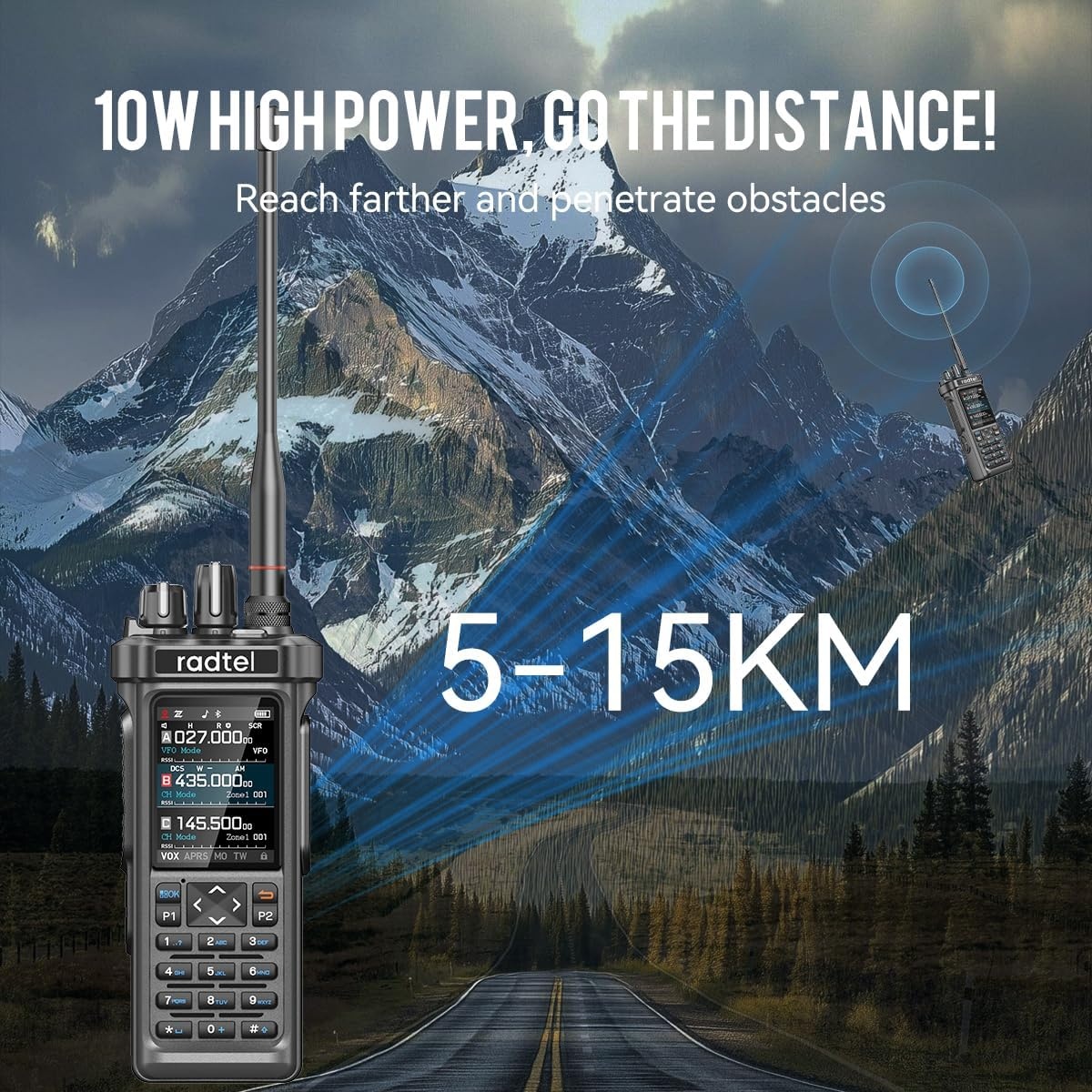 Draagbare Portofoon 10W Lange Afstand AM/FM/CB/SW/MW/LW GPS Bluetooth - 54% Korting