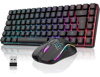 Draadloos Gaming Toetsenbord & Muis Combo - 85 Toetsen - RGB - 34% Korting