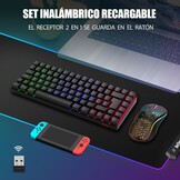 Draadloos Gaming Toetsenbord & Muis Combo - 85 Toetsen - RGB - 34% Korting