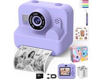 Instant Kindercamera Paars - Print Foto's Direct! 34% Korting