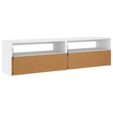 TV-meubel Wit met LED-verlichting 2 stuks 75x35x40 cm - 54% Korting