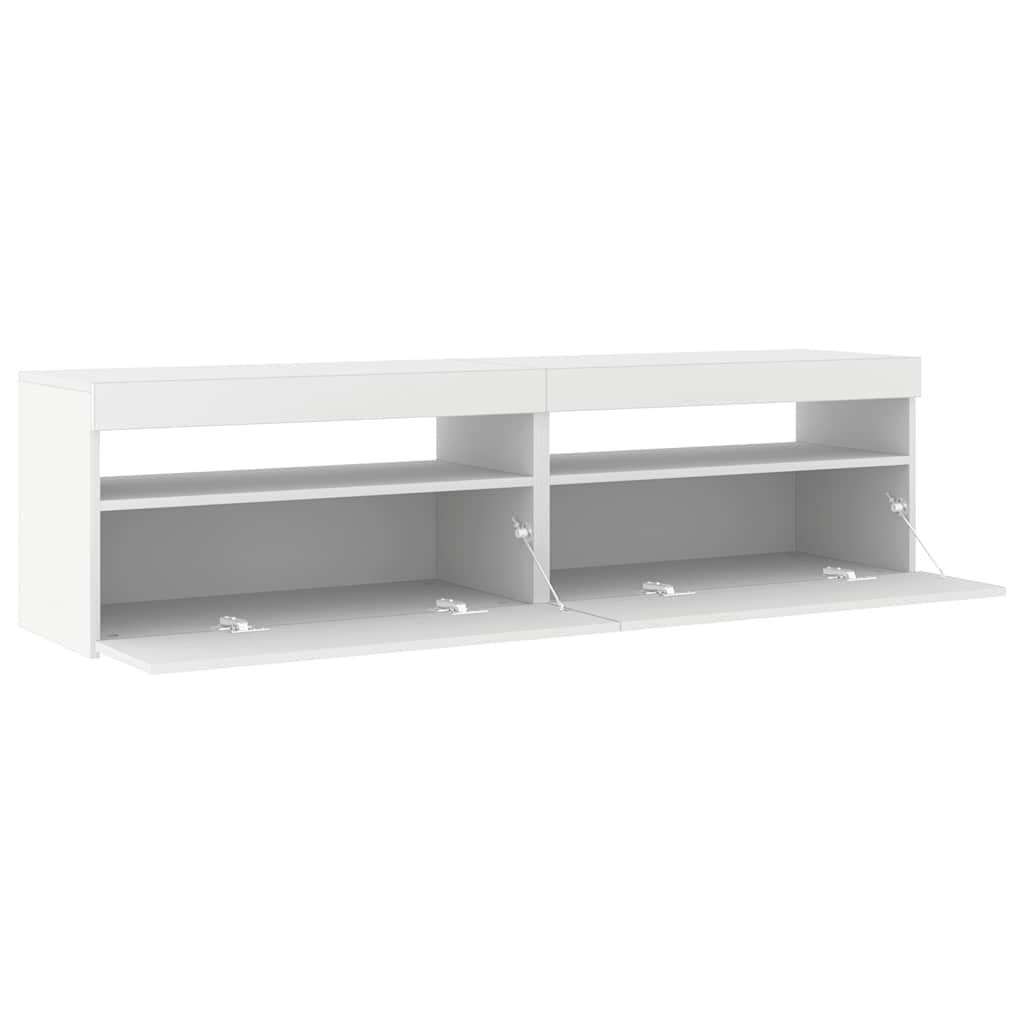 TV-meubel Wit met LED-verlichting 2 stuks 75x35x40 cm - 54% Korting