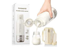 Draagbare Flessenwarmer 600ml - Snel Warme Flesvoeding - USB-C