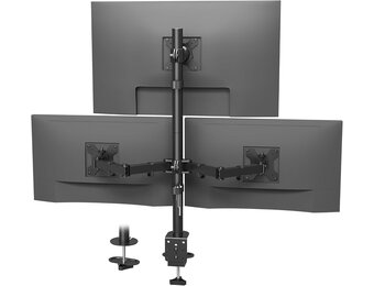 Drievoudige Monitorarm Zwart - 34% Korting