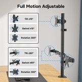 Drievoudige Monitorarm Zwart - 34% Korting