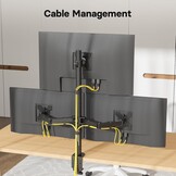 Drievoudige Monitorarm Zwart - 34% Korting