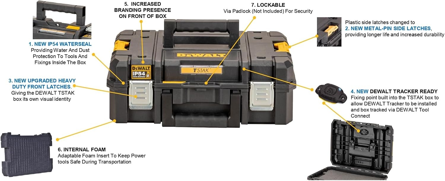 DEWALT Gereedschapskoffer TSTAK II IP54 Meerkleurig (53% Korting)