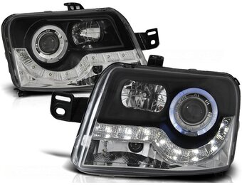 Koplampen Zwart FIAT PANDA 2003-2012 - 55% Korting