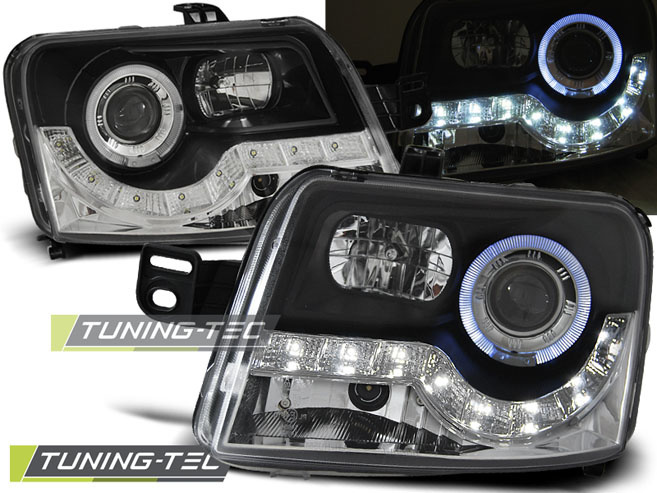 Koplampen Zwart FIAT PANDA 2003-2012 - 55% Korting