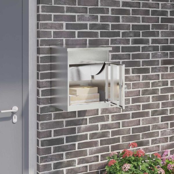 vidaXL Pakketinbox Zilver Roestvrij Staal - 54% Korting