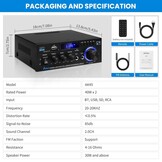 Audioversterker AK45 400W Bluetooth FM Radio USB/SD 2-kanaals met Korting