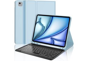 Toetsenbordhoes iPad Air 13 M2 (2024) - Italiaans QWERTY, Hemelsblauw, 76% Korting