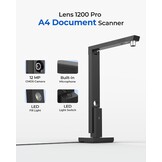 Documentenscanner A4 voor MacOS/Windows | 12 MP OCR Camera | Draagbaar & Inklapbaar | USB-C | 34% Korting