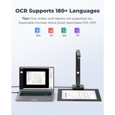 Documentenscanner A4 voor MacOS/Windows | 12 MP OCR Camera | Draagbaar & Inklapbaar | USB-C | 34% Korting