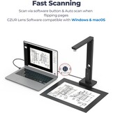 Documentenscanner A4 voor MacOS/Windows | 12 MP OCR Camera | Draagbaar & Inklapbaar | USB-C | 34% Korting