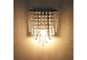 K9 Kristallen Wandlamp Chroom RVS Ringvormig - 33% Korting