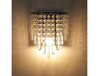 K9 Kristallen Wandlamp Chroom RVS Ringvormig - 33% Korting