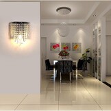 K9 Kristallen Wandlamp Chroom RVS Ringvormig - 33% Korting