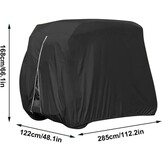 Golfkarhoes Zwart 4-Persoons 210D Oxford Stof - 33% Korting!