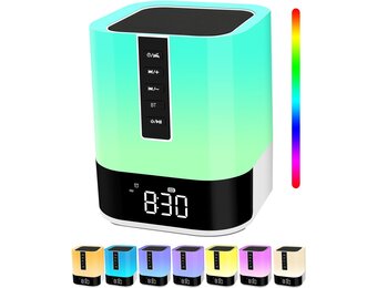Kinderwekker & Bluetooth Speaker 48 Kleuren LED + White Noise Machine - 29% Korting!