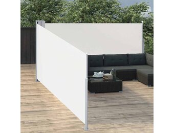 vidaXL Uittrekbaar Windscherm 100x1000cm Crème - 34% Korting