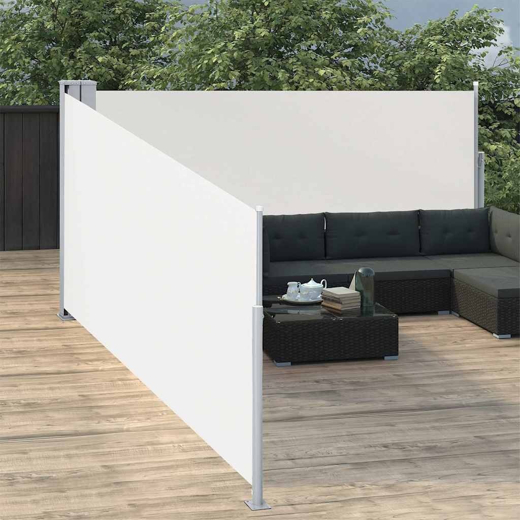 vidaXL Uittrekbaar Windscherm 100x1000cm Crème - 34% Korting