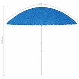 VidaXL Strandparasol Hawaï 300cm Blauw - 34% Korting