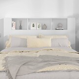 vidaXL Hoofdbordkast 160x18,5x104,5 cm Wit - 54% Korting