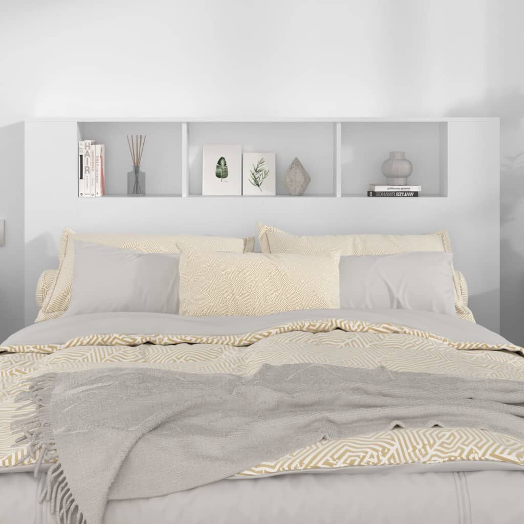 vidaXL Hoofdbordkast 160x18,5x104,5 cm Wit - 54% Korting
