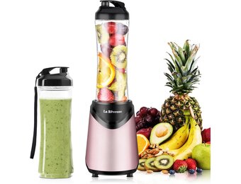 Blender Smoothie Mixer 300W Roze | Inclusief 2 Flessen | 33% Korting
