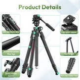 Video Statief GlideGo 187 cm Koolstofvezel - 35% Korting