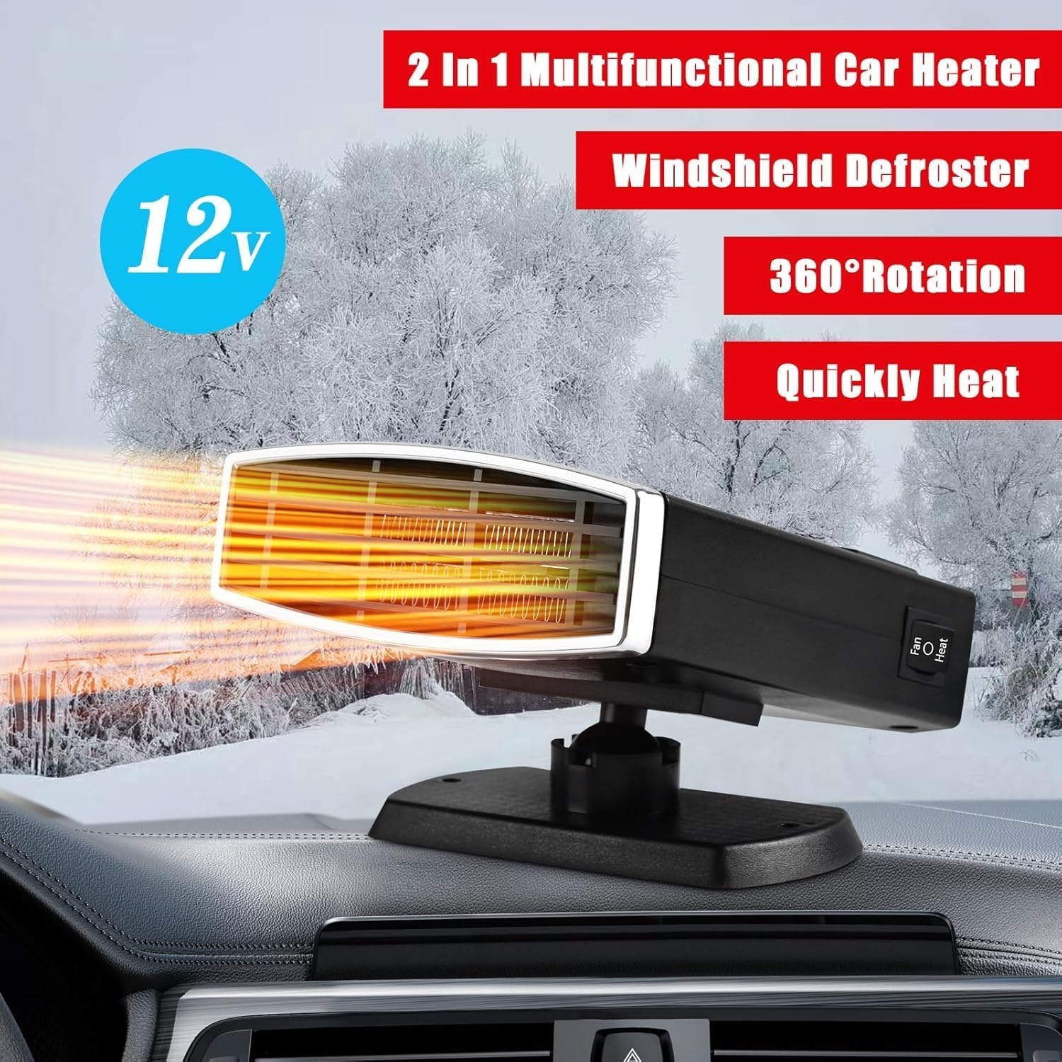 Draagbare Autoverwarming 12V 200W - 32% Korting