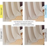 Vitragegordijn Linnenlook Kant-en-klaar Naturel 300x260 cm - 33% Korting