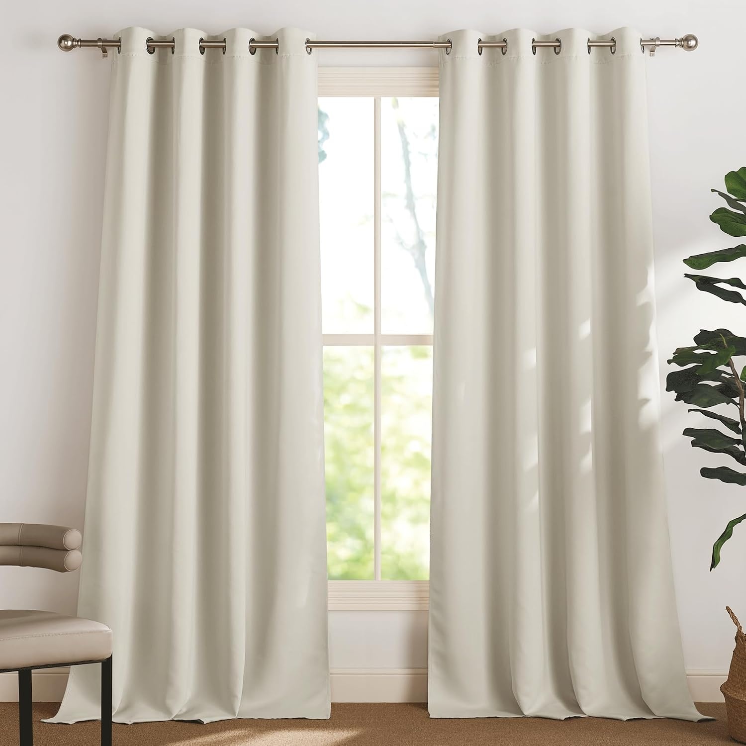 Verduisterende Gordijnen Lichtbeige 132x260 cm (2 Stuks) - 34% Korting