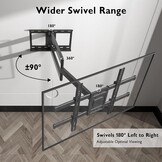 TV-Wandsteun 32-75" | Max 60 kg | Uitschuifbaar tot 1040 mm | Zwart