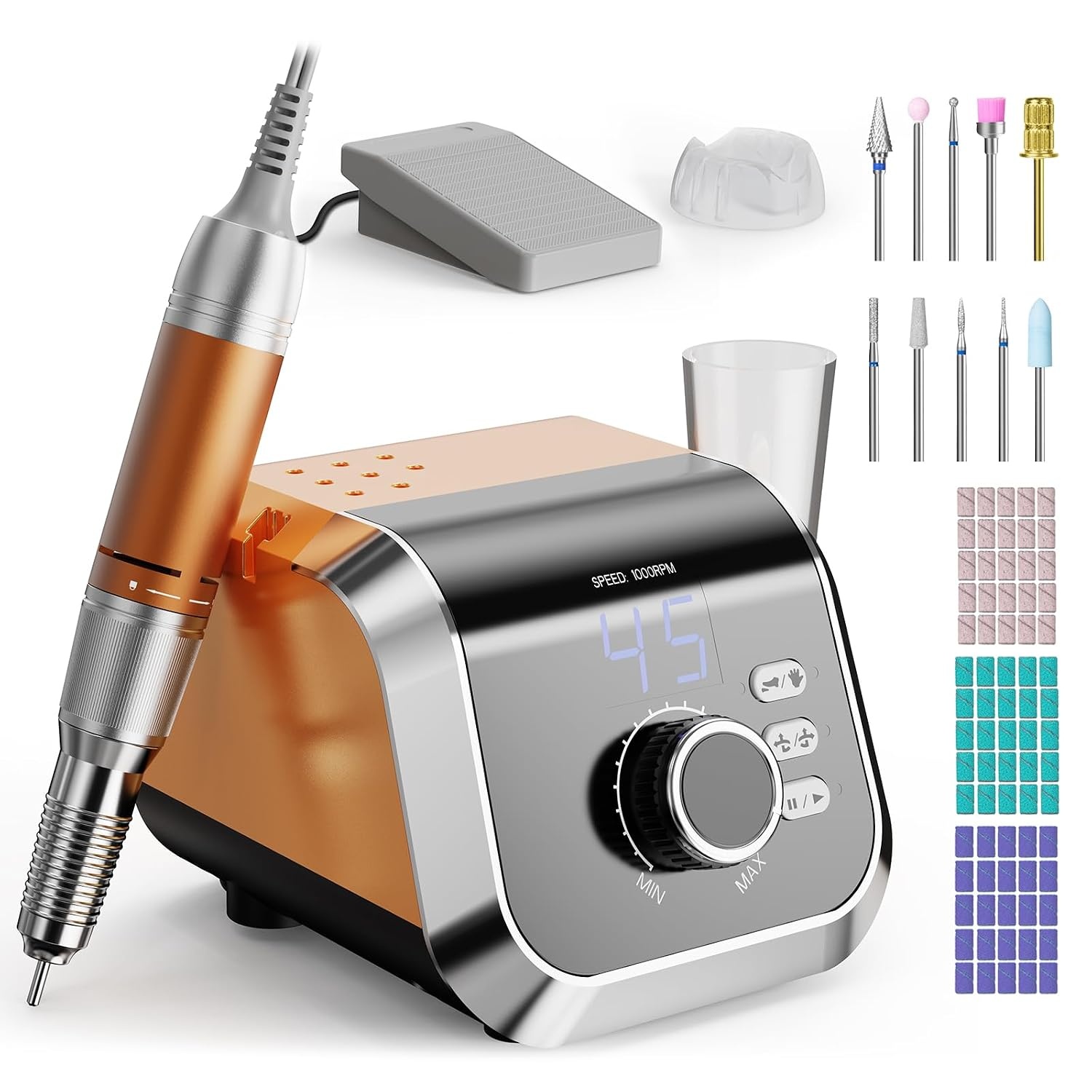 Professionele Nagelfrees 45.000 RPM - Oranje | 34% Korting