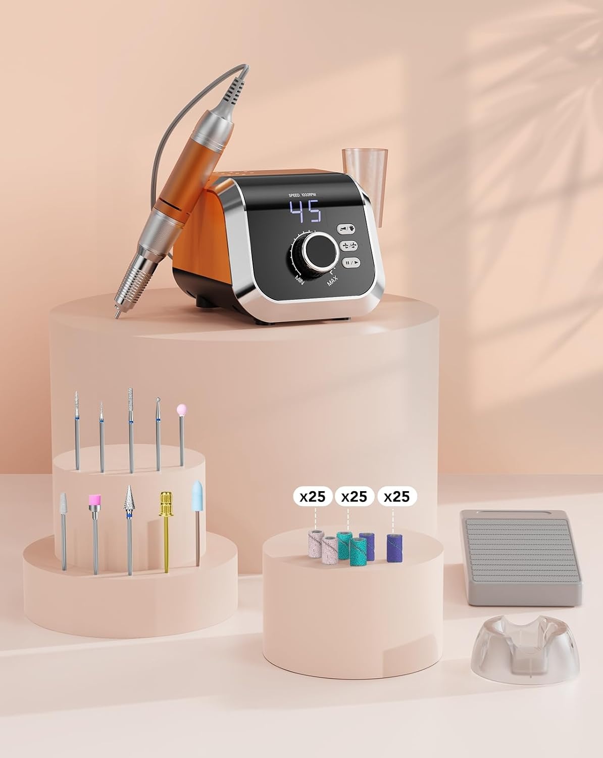 Professionele Nagelfrees 45.000 RPM - Oranje | 34% Korting