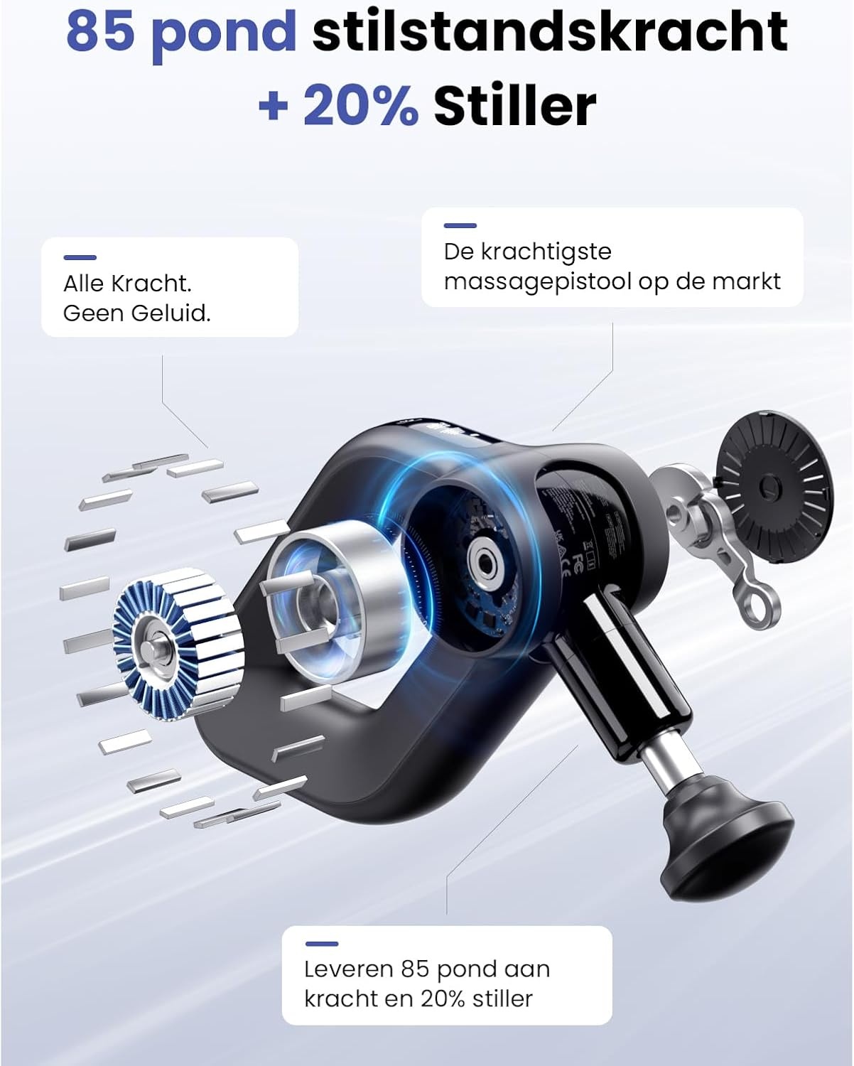 Diepe Weefsel Massagepistool Zwart | 35% Korting