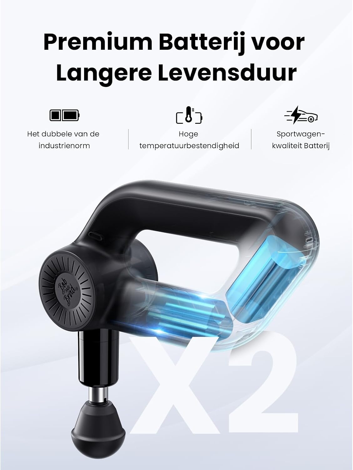 Diepe Weefsel Massagepistool Zwart | 35% Korting