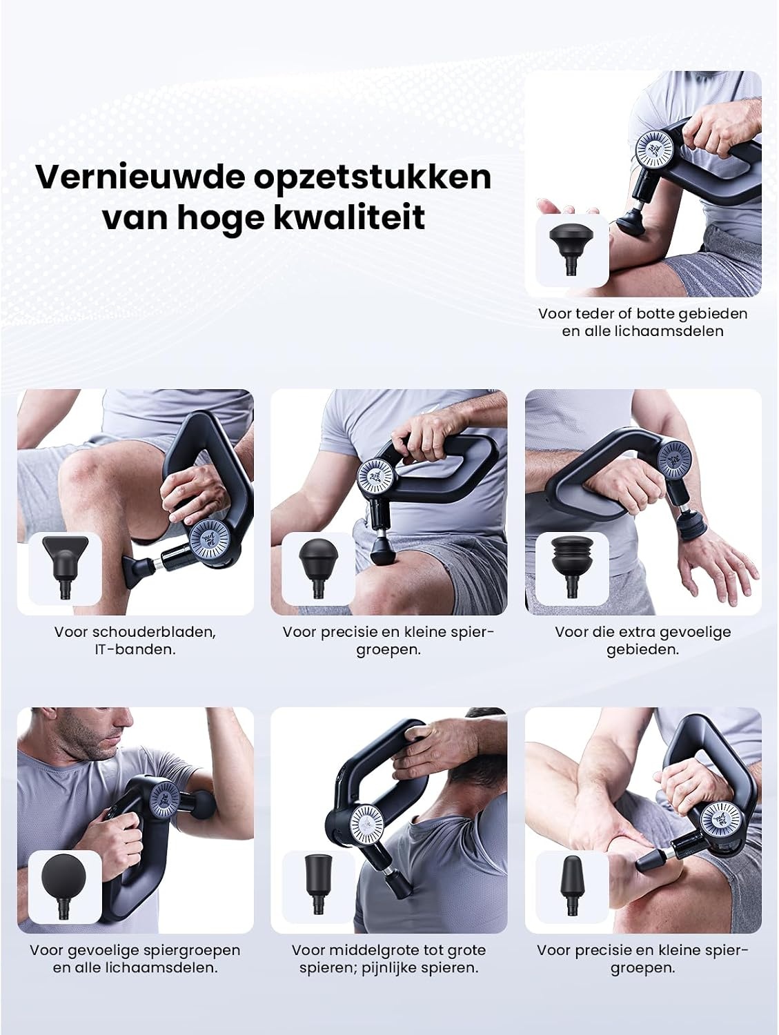 Diepe Weefsel Massagepistool Zwart | 35% Korting