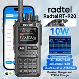 Portofoon Walkie Talkie RT-920 8W Zwart Bluetooth Programmeerbaar met 34% Korting