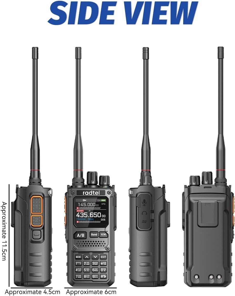 Portofoon Walkie Talkie RT-920 8W Zwart Bluetooth Programmeerbaar met 34% Korting