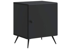 Nachtkastje Zwart Bewerkt Hout 43x34,5x50 cm met 34% Korting